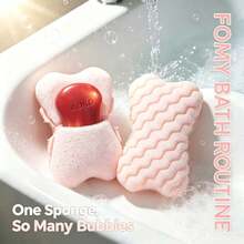 Hanging Microfiber Exfoliating Soap Storage Bag, Soft Colored Foaming Soap Pouch, Gentle Exfoliation For Body & Facial Cleansing, Washable Lightweight Shower Bath Accessory, Hangable Design, 3 Colors Optional: Blue, Orange, Pink - Multicolor - View 8