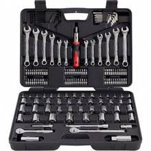 115/46pcs Socket Set With Ratchet Wrench - Interchangeable Mechanical Operation, Durable Torque Wrench Set For Car, Bicycle, Motorcycle Repair And Home Maintenance, With Carrying Case - Multicolor - View 1