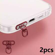 2/4/6pcs Mini 360° Rotating Ultra-Thin Stainless Steel Metal Phone Lanyard Clip, Multiple Macaron Color Options Compatible With IPhone 18, DIY Phone Case Side Hanging Speaker Hole, Single Hole Metal Connector, Anti-Drop Anti-Loss Finger Holder, Compact Ultra-Thin, Comfortable Grip, Phone Charm Decoration, Creative Personalized Phone Lanyard Connector, Phone Case Back Adhesive Pad Fixed Bracket, Universal Phone Accessory - Multicolor - View 24