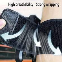 1PC Adjustable Wristband Phone Holder, 360 Degree Rotation, Universal Type, Sports Wristband, Suitable For Live Streaming, Driving Navigation - Black - View 5