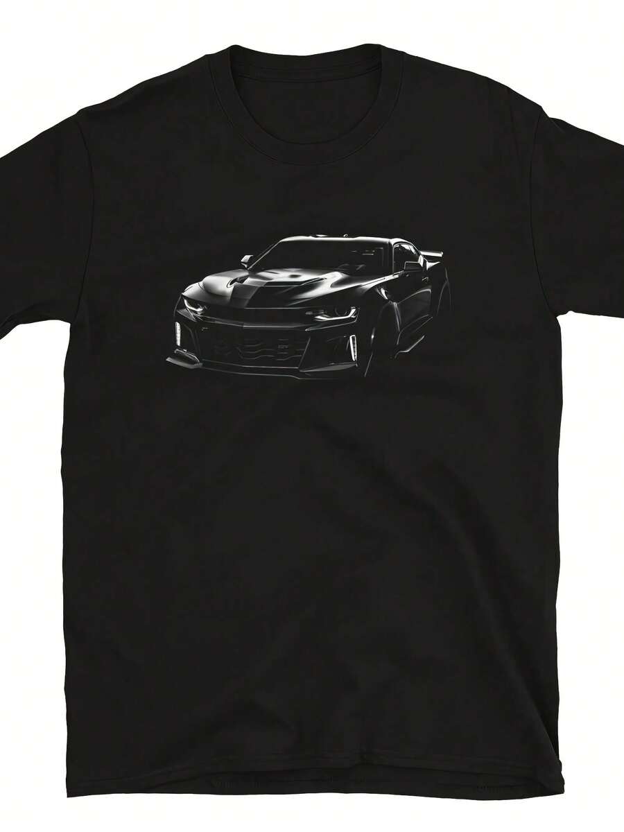 Chevy Camaro ZL 1 2020 Mens T Shirt American Muscle Automotive Tee Shirt For Men - 黑色 - 查看 1