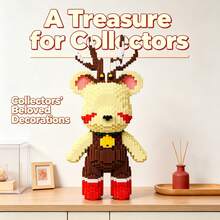 This 2580-Piece Building Block Christmas Reindeer Bear Is Cute And Adorable, Making It A Perfect Gift For Couples And Parents. The Assembly Difficulty Is High. It's An Ideal Gift For Christmas, Halloween, And The Back-To-School Season. - Multicolor - View 7