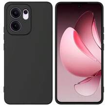 2pcs Black Silicone Phone Case, Compatible With RENO 14, RENO 12 F, Reno 13, Reno 11, A99/A80/A60/A40/A38/A18 Phones, Phone Protective Case, Phone Shell, Phone Cover, Anti-Drop Phone Case, Black Phone Case, Minimalist Phone Case, Solid Color Phone Case, Black Phone Case, TPU Phone Case Anti-Drop (Military Grade Anti-Drop) - Black 1 - View 2