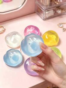2026 New Realistic Food Squeeze Toy, Round Coconut Oil Stress Ball, Soft Transparent Stretchable And Moldable Material, Anxiety Relief Sensory Fidget Toy, Ideal Birthday Party Favor And Gift Bag Filler - Multicolor - View 4