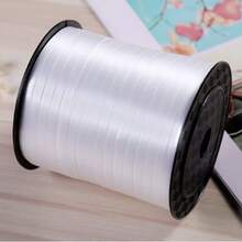 1 Roll, 200cm White Curly Ribbon, Suitable For Gift Wrapping, Balloon Strings, Weddings, Birthdays And Other Occasions - Shiny Metallic Texture Ribbon, Also Suitable For Bouquets And Flower Wrapping Paper, Valentine's Day, Weddings, Birthdays And Other Occasions - View 3