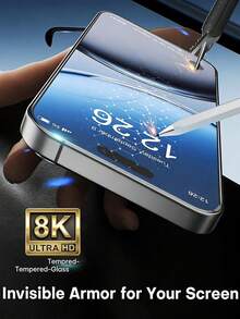 3pcs/Pack, Dust-Free Storage Box High-Definition Tempered Glass Screen Protector, One-Click Quick Installation, No Dust And No Bubbles, Silk-Printed Edges, No Case Interference, Anti-Scratch, Anti-Collision, High-Definition Lossless Image Quality, Compatible With Screen Protector Case, Compatible With IPhone17e/17 Pro Max/17 Pro/17/16 Pro Max/16 Pro/16 Plus/16/15 Pro Max/15//14/13 And Other Models. - Clear - View 3