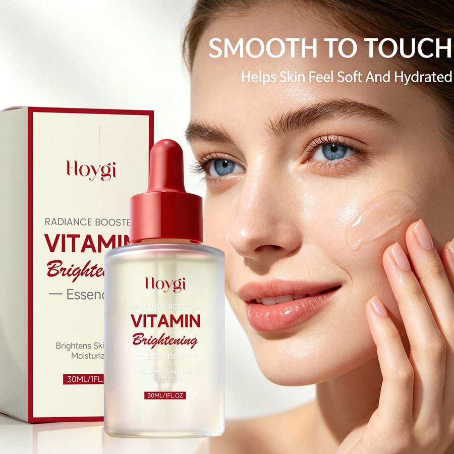 Hoygi 1box/2boxs 30ml Vitamin Glow Face Serum Daily Hydrating Care For Dull, Uneven Skin, Ultra-Lightweight Fast-Absorbing, Restores Supple Radiance & Silky Smoothness, Refreshing, Ideal For Home, Vacation Or Travel, Wonderful Christmas, Birthday Gift - 30ml - View 1