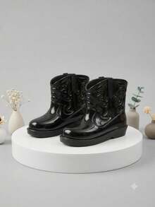 Bota Infantil Galocha Country Texana Menina - Preto - Visão 5