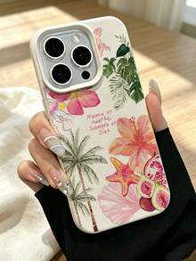 1 buah Casing Ponsel Bahan TPU Motif Pantai Tropis Pohon Kelapa & Kura-kura, Kompatibel dengan Apple 18 18pro 18promax 17 17pro 17promax 16 15 14 13 12 11promax Air, Kompatibel dengan Seri , Casing Ponsel Pelindung Lembut Anti-Jatuh yang Melindungi Seluruh Bagian Ponsel - MultiWarna - View 2