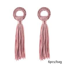 6pcs/Pack Round Ring Tassel Pendant DIY Jewelry Accessories Hanging Ornament Clothing Trimmings Small Tassels - Long Tassel Hoop Earrings - View 14