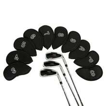 10pcs/Set Golf Iron Club Head Covers, Mesh Wear-Resistant With Thermal Lining, Protect Golf Iron Heads From Scratches, Simple Classic Style - Multicolor - View 5