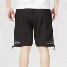 PUMA Men's Flame Print Fitness Training Fashion Versatile Basic Breathable Sports Casual Shorts - Black - View 3
