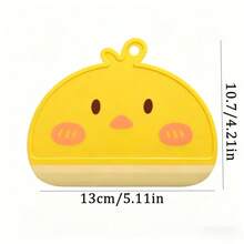 1pc Yellow/Pink Cartoon Squeegee For Glass, Bathroom, Toilet, Sink Countertop Cleaning Tool, Mirror Scraper - Multi-color - View 6