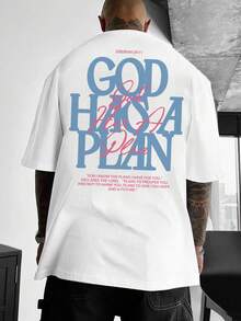 Unisex Summer Layered Print English Slogan Casual Short Sleeve T-Shirt | Loose Healing Top - White - View 3