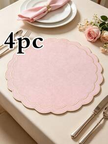 1/2/4 件套布艺节日桌垫，适用于婚礼派对餐桌装饰，PVC 铝箔餐垫，简约时尚，咖啡杯垫，防滑隔热垫，适用于婚礼、节日庆典、野餐、生日派对餐桌布置餐垫 - 彩色 - 查看 29