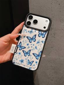 1 buah Casing Ponsel Premium Fashion Layar Penuh Motif Kupu-kupu & Bunga Biru, Casing Lembut Anti-Jatuh Perlindungan Penuh dengan Potongan Besar, Kompatibel dengan Apple 17 Pro Max/11/12/13/14/15/16 Pro Max/17 dan Model Lainnya, Hadiah Liburan - MultiWarna - View 3
