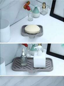 Kitchen Sink Drip Tray Silicone Splash Guard Storage Rack, Creative Dishwashing Sink Sponge Holder, Quick Drainage Keeps Countertop Dry And Tidy - A - View 8