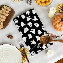 2/4/48pcs Halloween Series Little Ghost Boo Pattern Printed Kitchen Towels - Super Soft, Highly Absorbent Polyester Dishcloths And Hand Towels, Perfect For Holiday Decor, Kitchen Decor, Party Decor - Multicolor - View 11