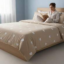 2-Piece Single Bed Sheet Set, Printed 200 Thread Count Percale Fabric With All-Around Elastic And Point Palito Pillowcase - 青檸色 - 查看 2
