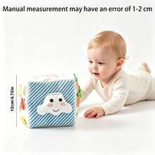Infant & Toddler Farm Theme Fabric Block Toy, Baby Tissue Pull Game Toy, Soft Building Blocks Early Education Alphabet & Number Recognition, Transportation & Animal Recognition, Cloth Book Set - Multicolor - View 3