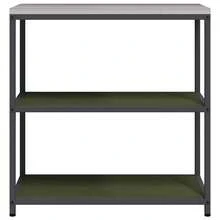 vidaXL Kitchen Storage With Shelf Olive Green 90 X 50 X 92 Cm Steel, Modern Kitchen Storage, Rectangular Shelf, Durable Steel Solution, Compact Organizer, Kitchen Shelf For Home - Olive Green - View 7