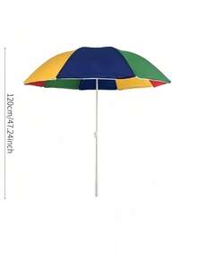 1 Piece Sun Umbrella, Made Of Waterproof And Sun-Proof Fabric With Wide Coverage; Sturdy Umbrella Pole With Adjustable Angle, Suitable For Multiple Scenarios Such As Camping And Beach Leisure - A - View 8