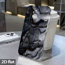 1 pieza Funda de teléfono minimalista con patrón de mármol de concha, alta transparencia, anti-caída, anti-rayones, anti-huellas, carcasa suave de TPU transparente, protección de lente de cámara compatible con Apple, Nothing, Pixel, funda protectora - Multicolor - Ver 4