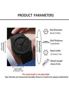 4pcs Men's Industrial Style Octagonal Textured Dial Quartz Watch Accessory Set, High-Quality Texture, Sleek Geometric Case With Dark Pattern Dial. Suitable For Men's Accessories, Chains, Rings, Jewelry, Streetwear, Daily Outfits, Summer Wear, Back To School And More. Can Be Used As Graduation Gift, Gift For Boys, Pairs Well With Men's Clothing To Showcase Personalized Style, Best Gift For Men. - Black - View 4