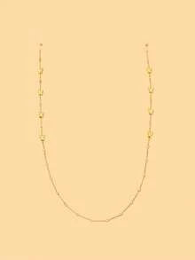 1pc Fashion Party Rhinestone Butterfly Glasses Chain Women's Eyewear Accessory - Gold - View 5