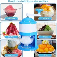 Mesin Pembuat Es Serut Manual, Mesin Es Krim/Es Serut/Milkshake Engkol Tangan. Desain Engkol Tangan, Ringkas dan Portabel, Hemat Ruang. Mudah Membuat Milkshake, Es Serut, Es Krim, Makanan Penutup DIY, dan Lainnya. - Biru - View 5