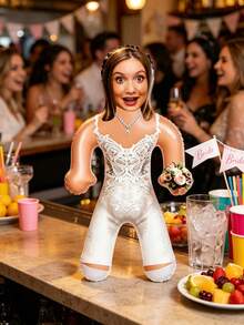 1pc Personalized Wedding Party Inflatable Blow Mold Prop - Customized Photo Wedding Celebration Decoration, Fun Bride & Groom Party Accessory, Suitable For Reception, Engagement Party, Bridal Shower, Anniversary, Special Occasions - Multicolor - View 3