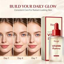 Hoygi 1box/2boxs 30ml Vitamin Glow Face Serum Daily Hydrating Care For Dull, Uneven Skin, Ultra-Lightweight Fast-Absorbing, Restores Supple Radiance & Silky Smoothness, Refreshing, Ideal For Home, Vacation Or Travel, Wonderful Christmas, Birthday Gift - 30ml - View 3