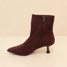 angelica Women Mid-Calf Boots - 酒紅色 - 查看 3