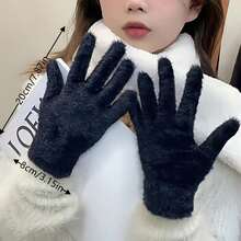 Winter Fleece Touchscreen Gloves, Unisex, Windproof, Waterproof, Warm, Anti-Slip Grip, Suitable For Driving, Cycling, Commuting And Outdoor Activities - Multicolor - View 9
