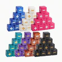 6pcs/Set 6-Sided Acrylic Right-Angle Dice With Symbol Pattern - Perfect For Dice Games, Suitable For Board Games, Game Nights, Etc., Multiple Colors Available - Multicolor - View 4