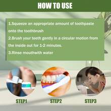 La pasta de dientes blanqueadora probiótica Oralhoe limpia profundamente los dientes amarillos y las manchas, repara los dientes, los blanquea y refresca el aliento. AGTQ - 1 - Ver 6