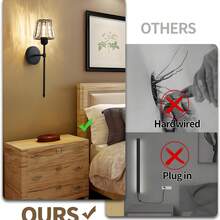 1/2pcs Rechargeable Wall Lamp With Remote Control (Includes Bulb), Crystal Lampshade, Bedside Lamp, Ceiling Light, String Light, Decorative Light, Bedroom, Living Room, Hallway, Bathroom, Kitchen And Closet Lighting Night Light (1800mAh) - Crystal Style - View 12
