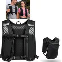 1 buah Tas Ransel Botol Air Lembut 500ml, Dengan Kantong Ponsel, Tas Air Lari Ringan, Cocok Untuk Pria & Wanita, Tali yang Dapat Diatur untuk Mencegah Guncangan, Cocok Untuk Lari Lintas Alam, Maraton, Bersepeda - Hitam - View 6