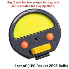 1 Set Catch And Toss Ball Game, Includes 1 Paddle And 2 Balls, Portable Beach Backyard Outdoor Party Game, Christmas Thanksgiving Birthday Holiday Gift - Multicolor - View 11