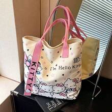 Hasbro 1pc New Cute Cartoon Women's Large Capacity Tote Bag/Shoulder Bag/Travel Bag, Cute Cartoon Multi-Functional Commuter Bag, Suitable For Travel, School, Work, Outing, Portable And Fashionable, Easy To Carry, Perfect For Vacation And Fitness. Beach Vacation Beach Bag Selection,Bedroom Room Decor,Back To School - Multicolor - View 9