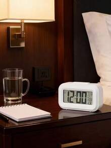 Elegant Dual-Mode Office Clock, All-In-One Alarm And Temperature Assistant, Calendar, Timer With Backlit Display, Accurate Timekeeping For Work And Daily Use, Space-Saving Solution - 1PC - View 9