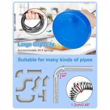 [Manual Toilet Plunger]Manual Handheld Toilet Plunger And Drain Cleaner | Compact Handle Easy To Grip, Efficient Drain Cleaning, No Battery Required, Blue And Gray Design | Functional Plumbing Tool, Halloween, Christmas - A - View 4