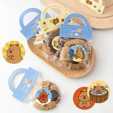 500pcs Cartoon Animal Small Round Thank You Stickers, 1 Inch Round, 3 Popular Healing Cute Themes To Choose From [Capybara / Curly Bichon Dog / Sushi Rice Ball Kitten], Soft Watercolor Hand-Drawn Cartoon Images, Sealing Labels For Envelopes, Magazines, Phone Cases, Water Bottles, Computer Helmets, Scrapbooks, DIY Decoration, Holiday Party Gift Packaging, PVC Self-Adhesive Sealing Stickers, Back To School - Multicolor - View 4