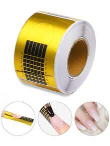 3Pcs Gold Phototherapy Nail Extension Paper Trays - Gold - View 3