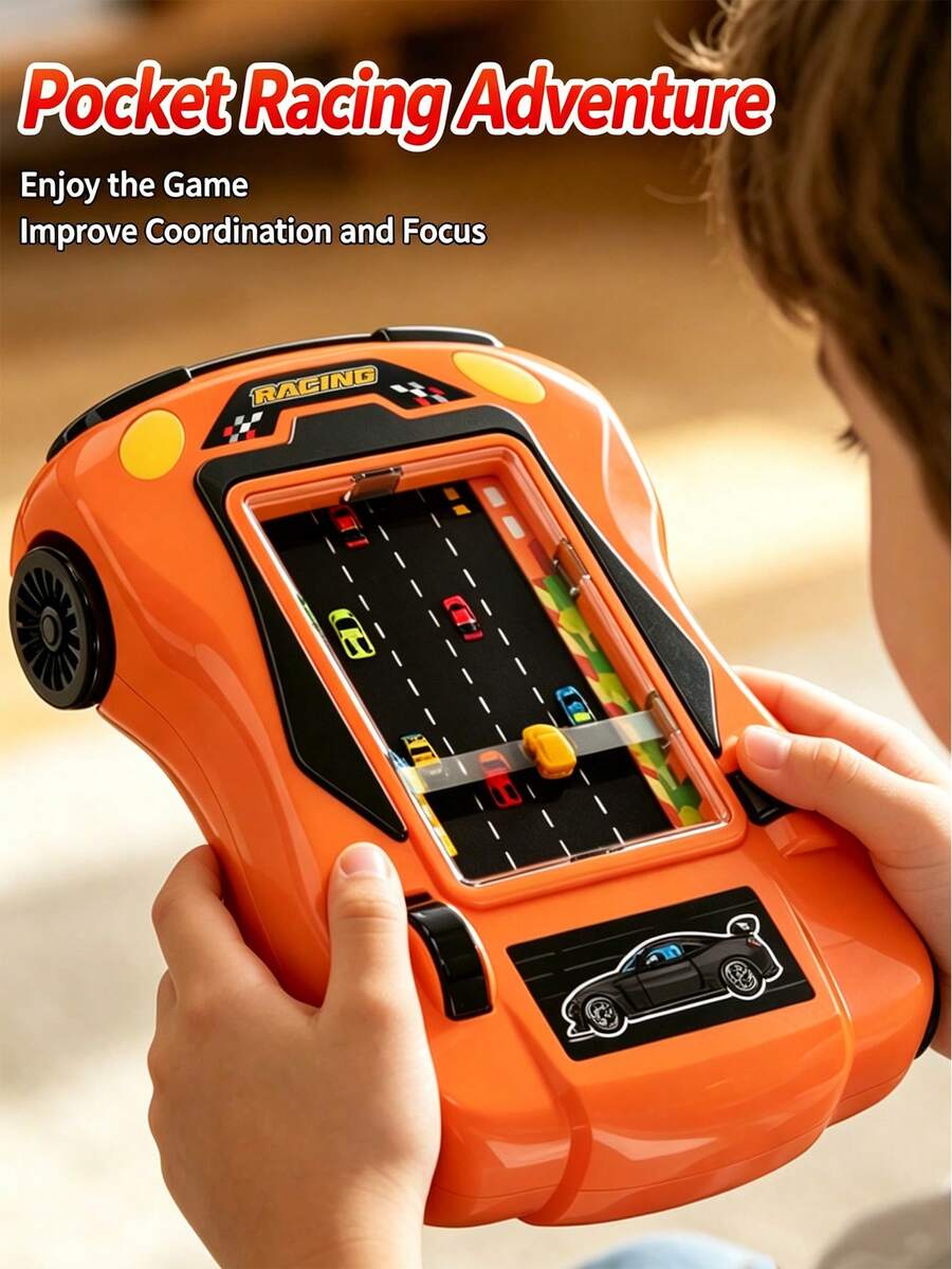 1 Set Juego de Carreras (Baterías no incluidas, Manual de instrucciones incluido) Juego competitivo para niños, Desarrolla la coordinación mano-ojo, Juguete interactivo padre-hijo, Regalo para niños, Versión mini, Juguete para fiestas, Regalo de cumpleaños perfecto