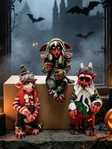 1 món đồ trang trí điêu khắc nhựa resin quái vật Goblin khổng lồ thủ công mới cho Halloween, đồ thủ công hình động vật, phong cách đồng quê, trang trí nhà cửa dịp lễ - Mô hình hải tặc trang trí - Xem 5