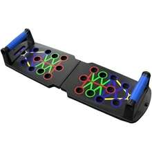 Tabla de Flexiones 28 en 1, Sistema de Flexiones Plegable Multifuncional, Equipo Profesional para Entrenamiento de Músculos del Pecho, Equipo de Gimnasio en Casa Unisex, Regalo para Entusiastas del Fitness (Mango Azul): Deportes y Aire Libre - MANGO AZUL - Ver 2