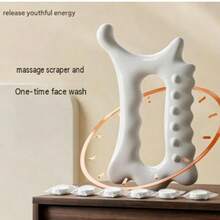 1-10 piezas Herramienta de raspado facial Gua Sha, Masajeador facial, Tabla de raspado corporal universal para masaje de piernas y limpieza, Herramienta de raspado de belleza no cerámica - Multicolor - Ver 2