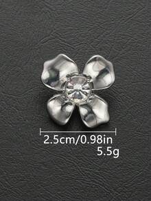 10pcs/Pack Flower Rhinestone Studded Personalized Elegant Metal Buttons, Decorative Buttons For Coats, Sweaters, Uniforms, Jackets, Suits, Cuffs, Collars, DIY Bags, Gifts, Gift Boxes, Handicrafts - Multicolor - View 11