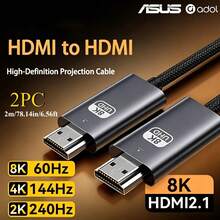 Kabel Mirroring Layar ASUS 8K Tipe C ke HDMI 2.1 8K60Hz 4K144Hz 2K240Hz Kabel Video Gaming Male ke Male Kabel Layar Definisi Tinggi Kompatibel dengan Laptop Ponsel Monitor TV - View 3